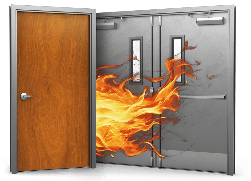 Image of a hermetically sealed clean room door by Glacimed